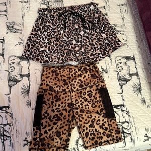 Two pair of leopard print shorts!